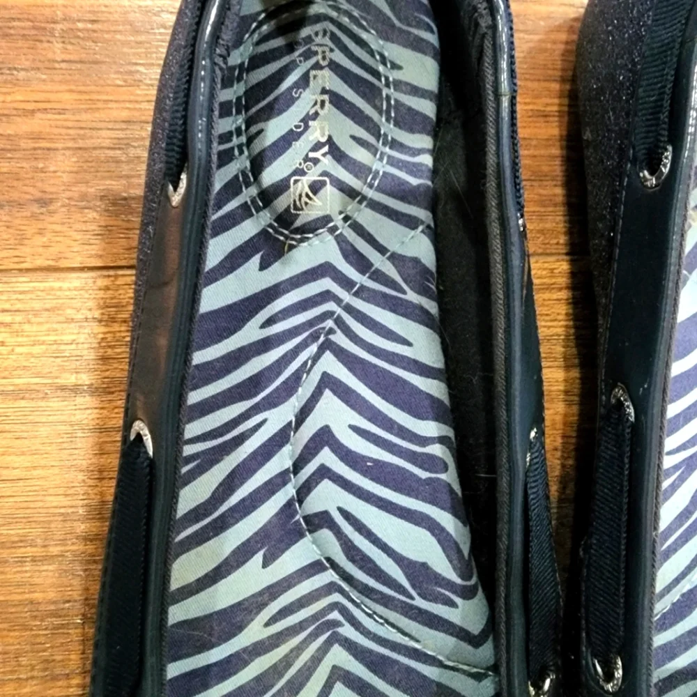 Sperry Women's Navy Sparkle Bow Loafers Size 7.5 - Picture 2 of 9